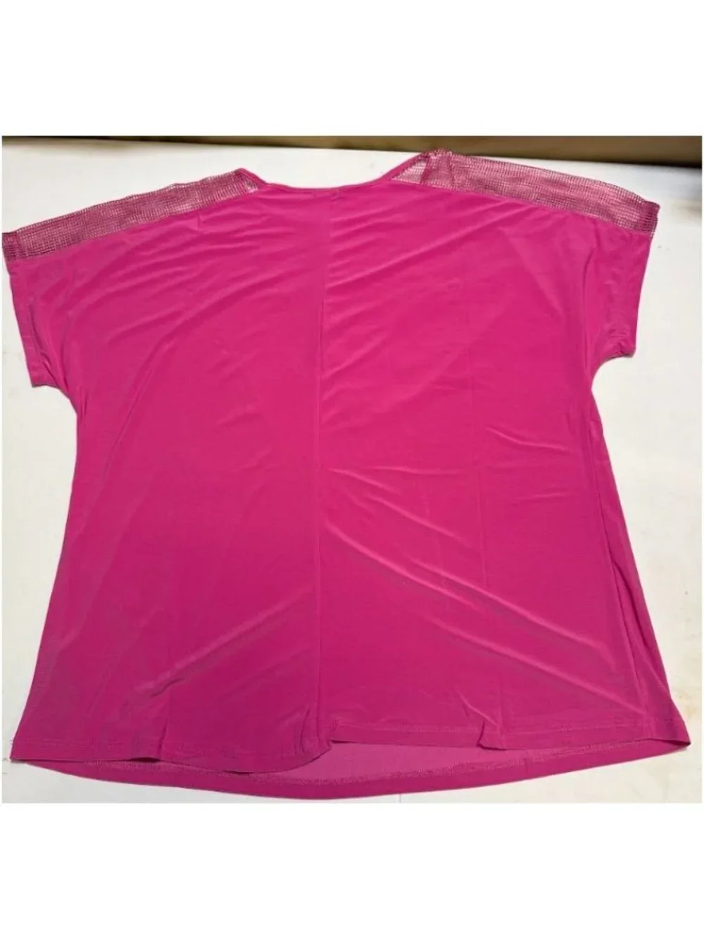 Studio 1886 Womens Short Sleeve Grommet Detail Top Mauve Size Medium - Picture 6 of 9